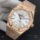 Swiss Replica AP 15400 Audemars Piguet Royal Oak Rose Gold Silver Dial Watch (2)_th.jpg